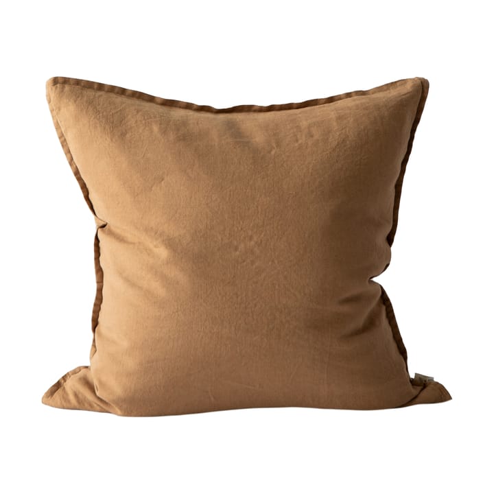 Washed linen cushion cover 50x50 cm - Hazelnut - Tell Me More