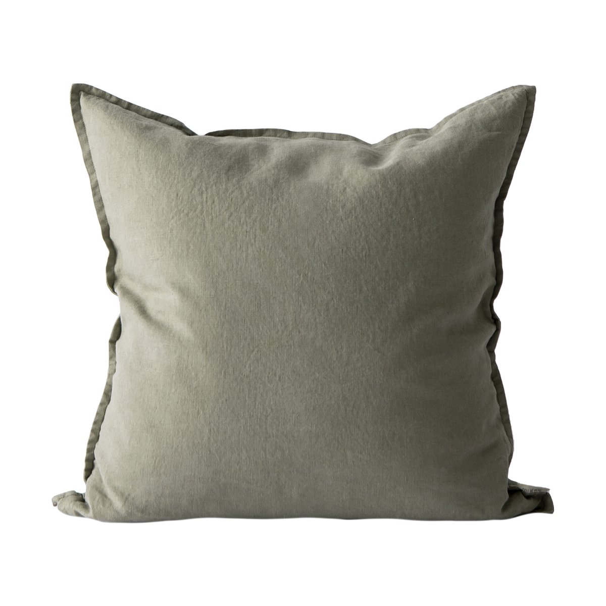 Tell Me More Washed linen cushion cover 50x50 cm Olive