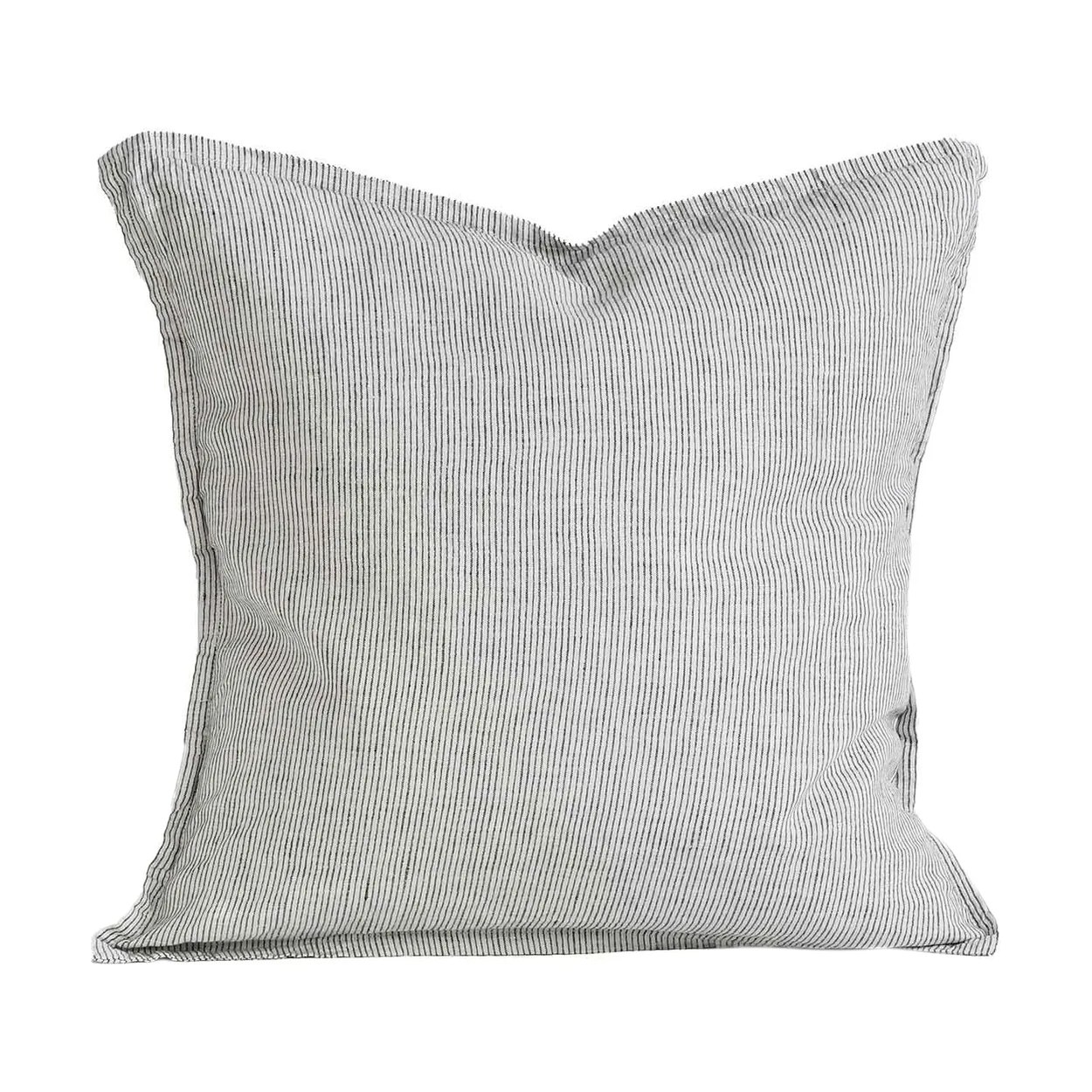 Tell Me More Washed linen cushion cover 50x50 cm Pinstripe