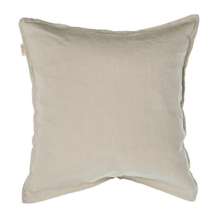 Washed linen cushion cover 50x50 cm - warm grey - Tell Me More