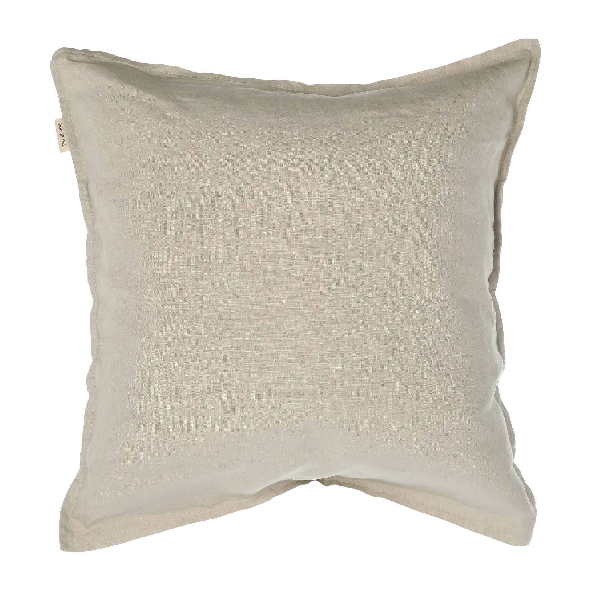 Washed linen cushion cover 50x50 cm, warm grey (grey) Tell Me More