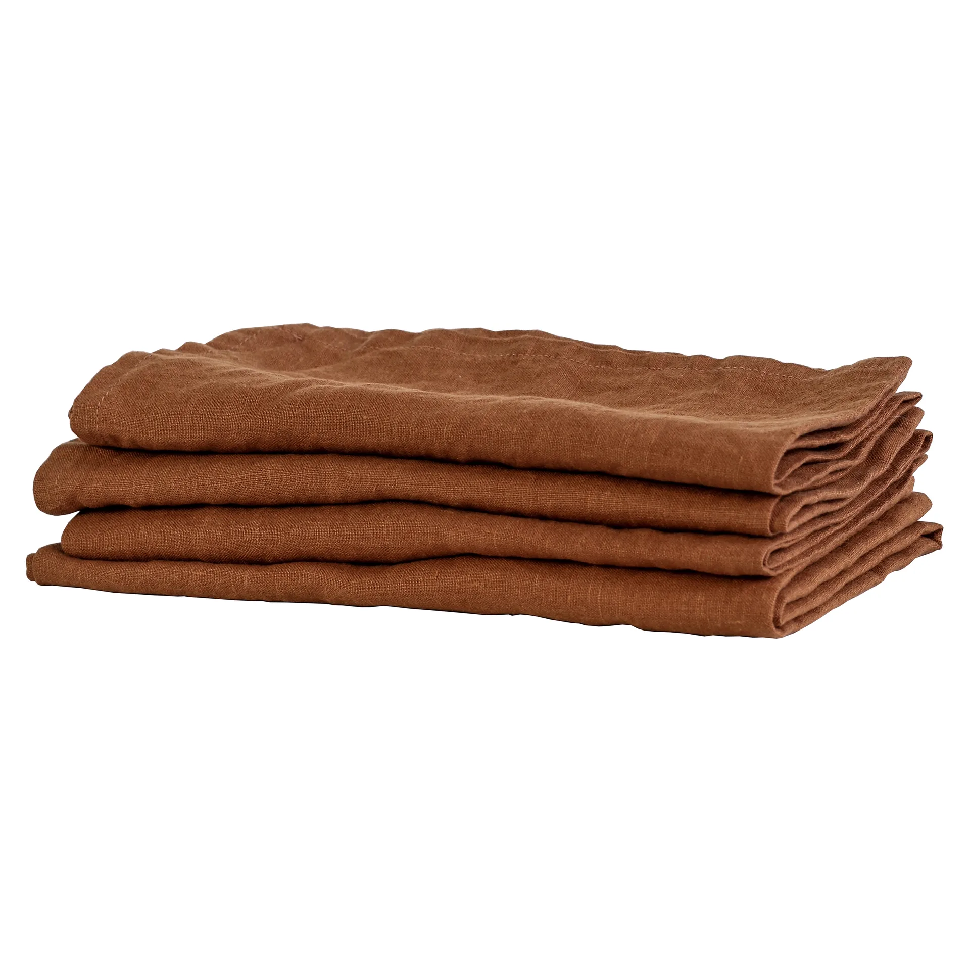 Washed linen napkin, amber (brown) Tell Me More