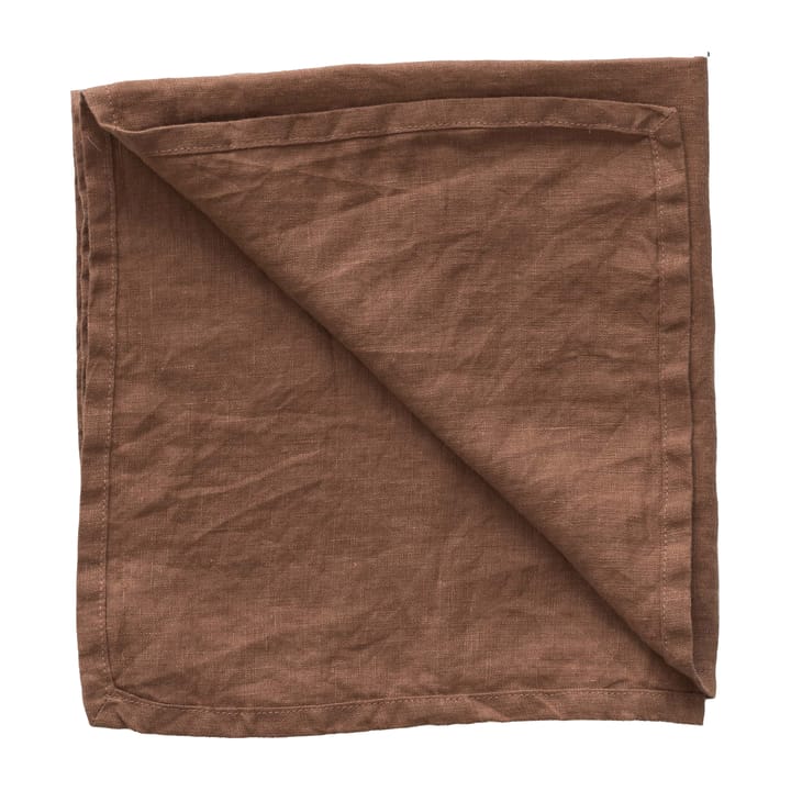 Washed linen napkin - amber (brown) - Tell Me More