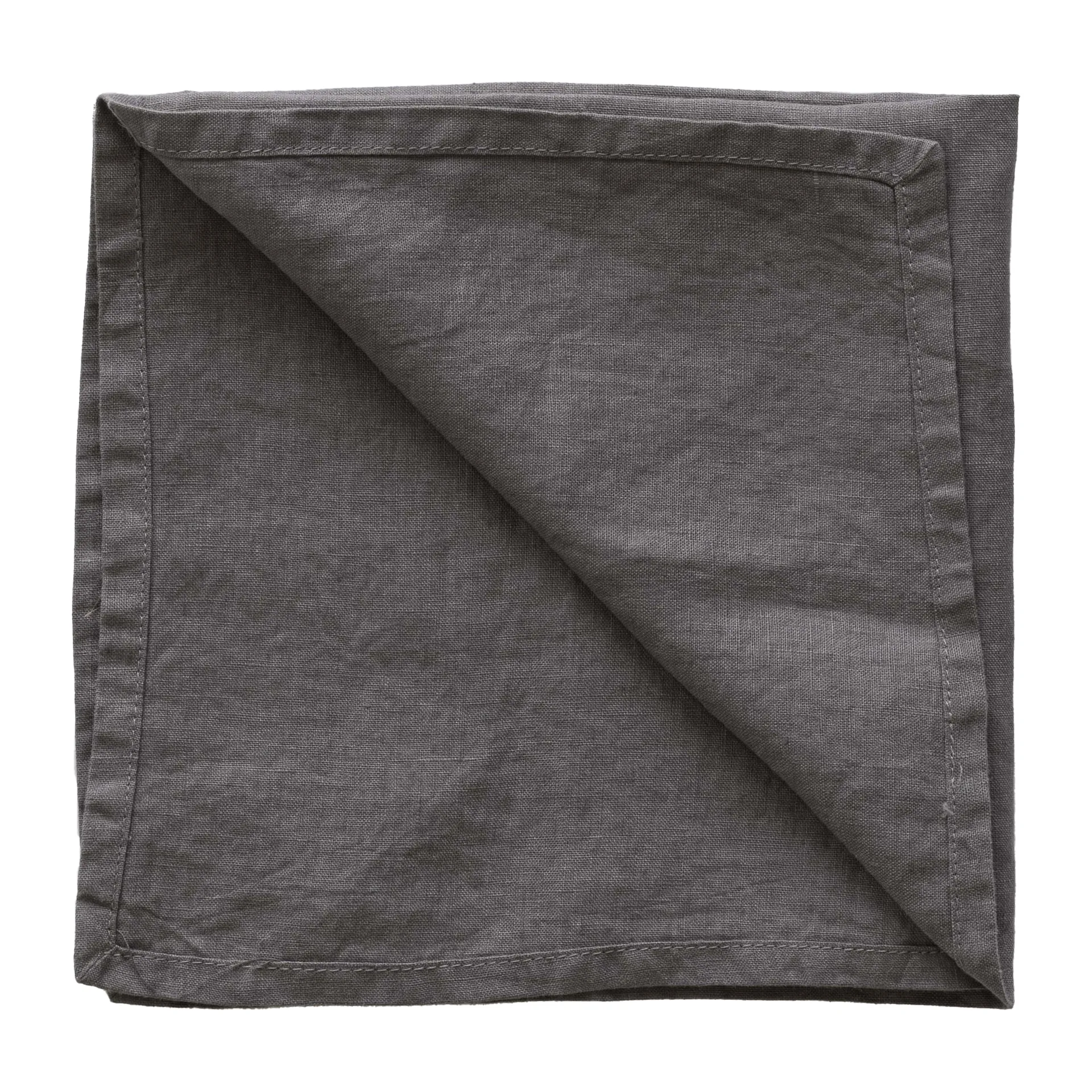 Washed linen napkin, dark grey Tell Me More