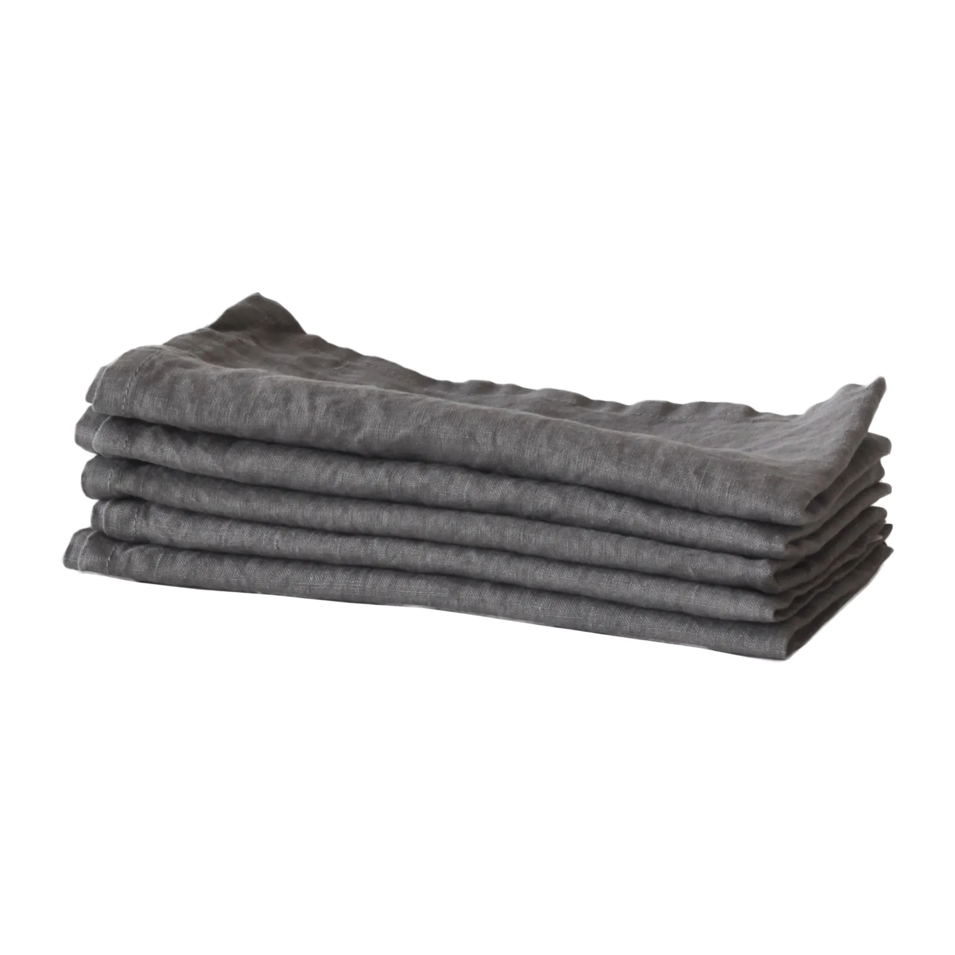 Washed linen napkin, dark grey Tell Me More
