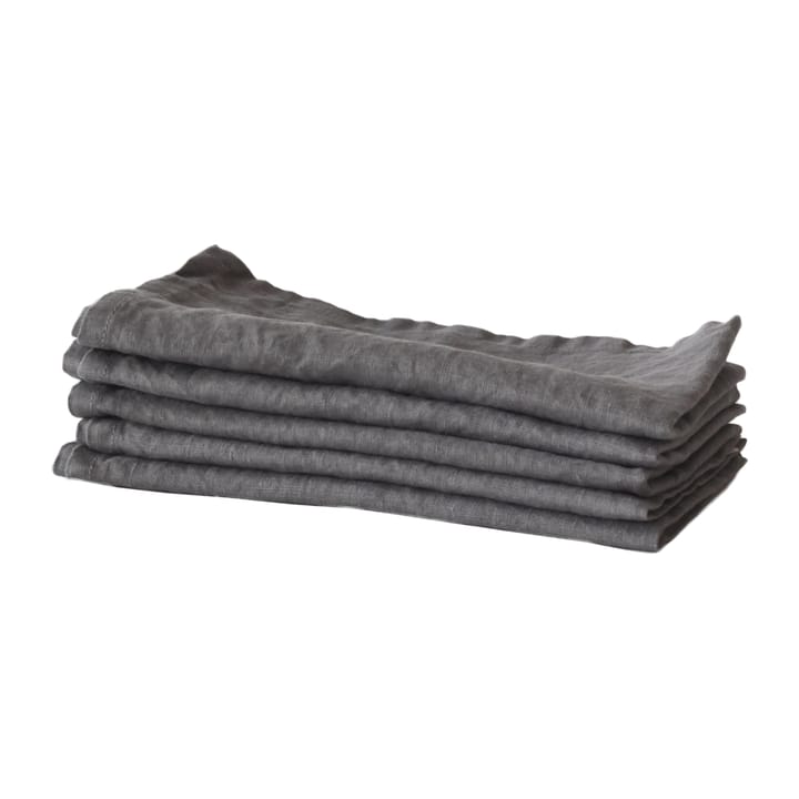 Washed linen napkin - dark grey - Tell Me More