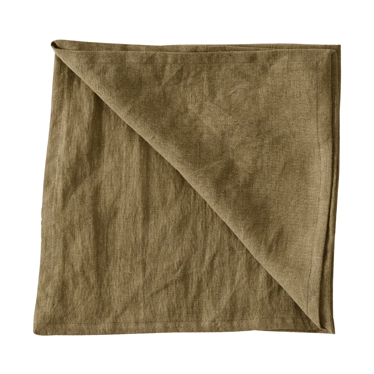 Washed linen napkin, Dark olive green Tell Me More