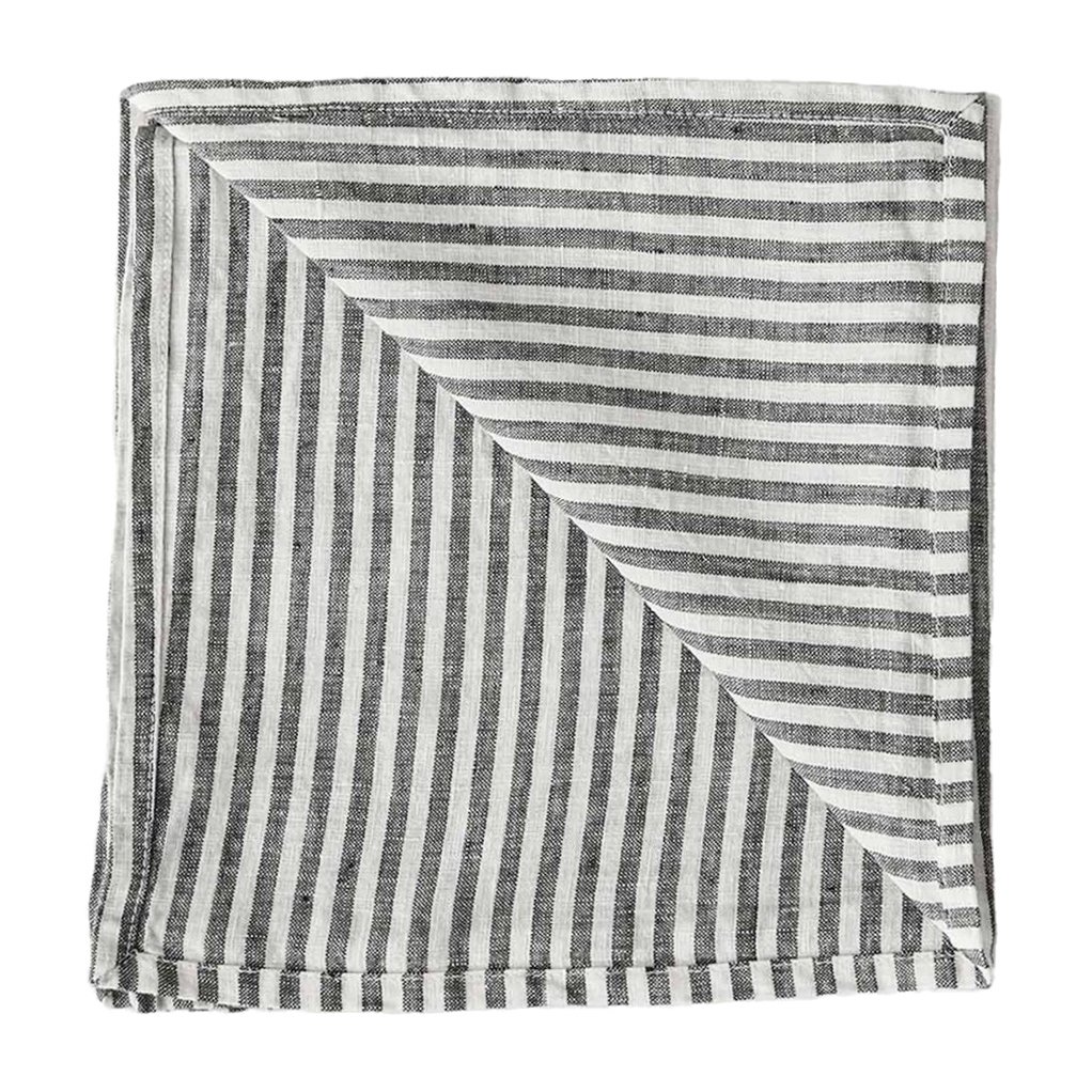 Tell Me More Washed linen napkin Grey-white | Scandinavian Design | Linen & cotton napkins | Grey