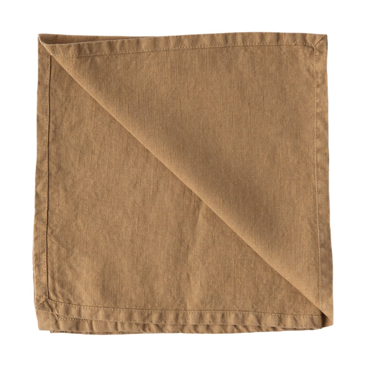 Tell Me More Washed linen napkin Hazelnut | Scandinavian Design | Linen & cotton napkins | Brown
