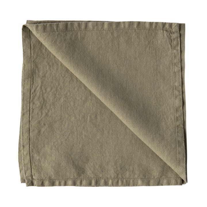 Washed linen napkin - Olive - Tell Me More