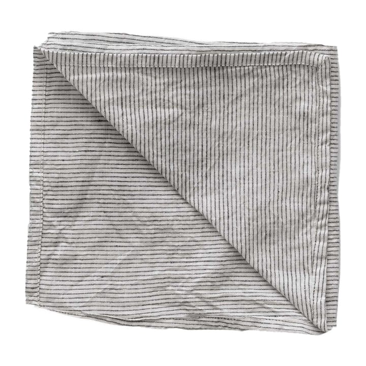 Washed linen napkin - Pinstripe (black-white) - Tell Me More