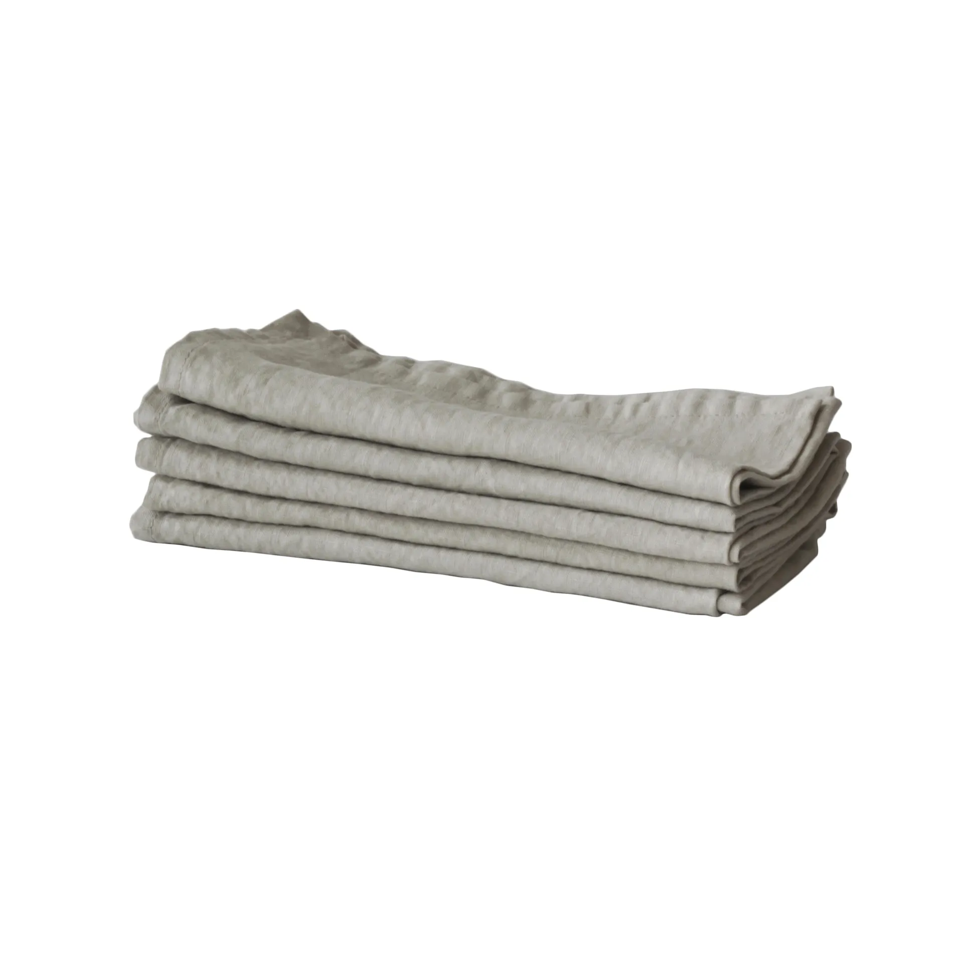 Washed linen napkin, warm grey (grey) Tell Me More