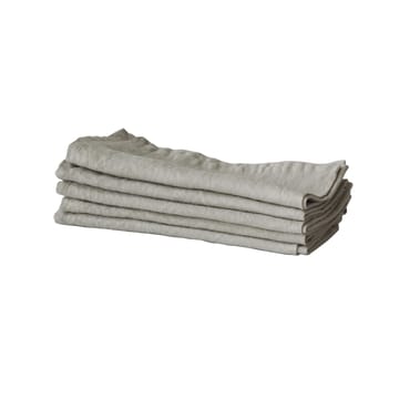 Washed linen napkin - warm grey (grey) - Tell Me More