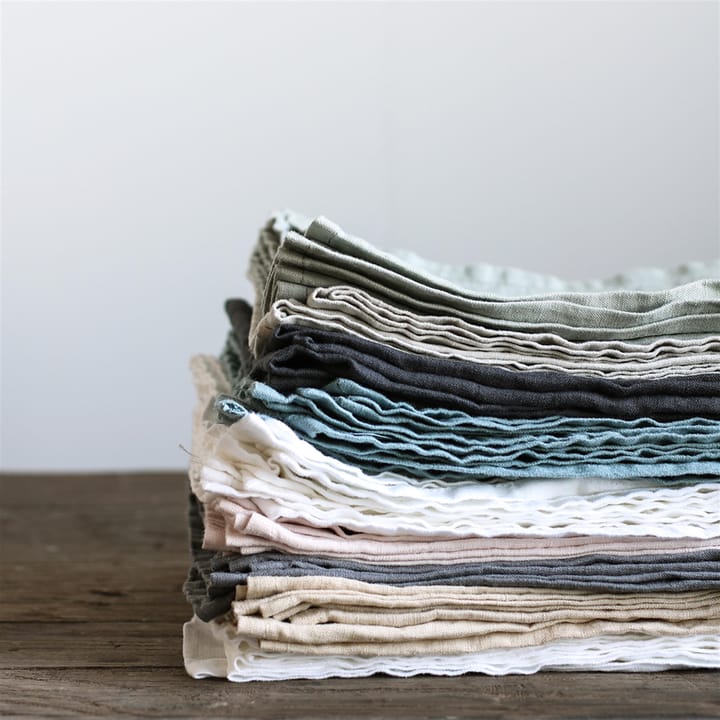 Washed linen napkin - warm grey (grey) - Tell Me More