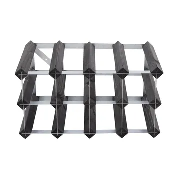 The Swedish Wine Rack Factory wine rack assembled - 12 bottles-black pine - The Swedish Wine Rack Factory