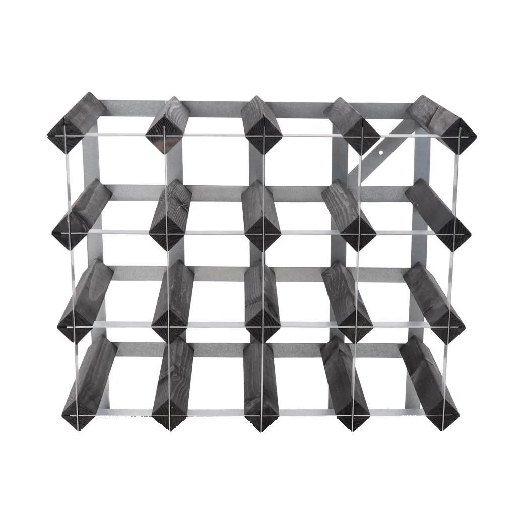 The Swedish Wine Rack Factory wine rack assembled, 16 bottles-black pine The Swedish Wine Rack Factory
