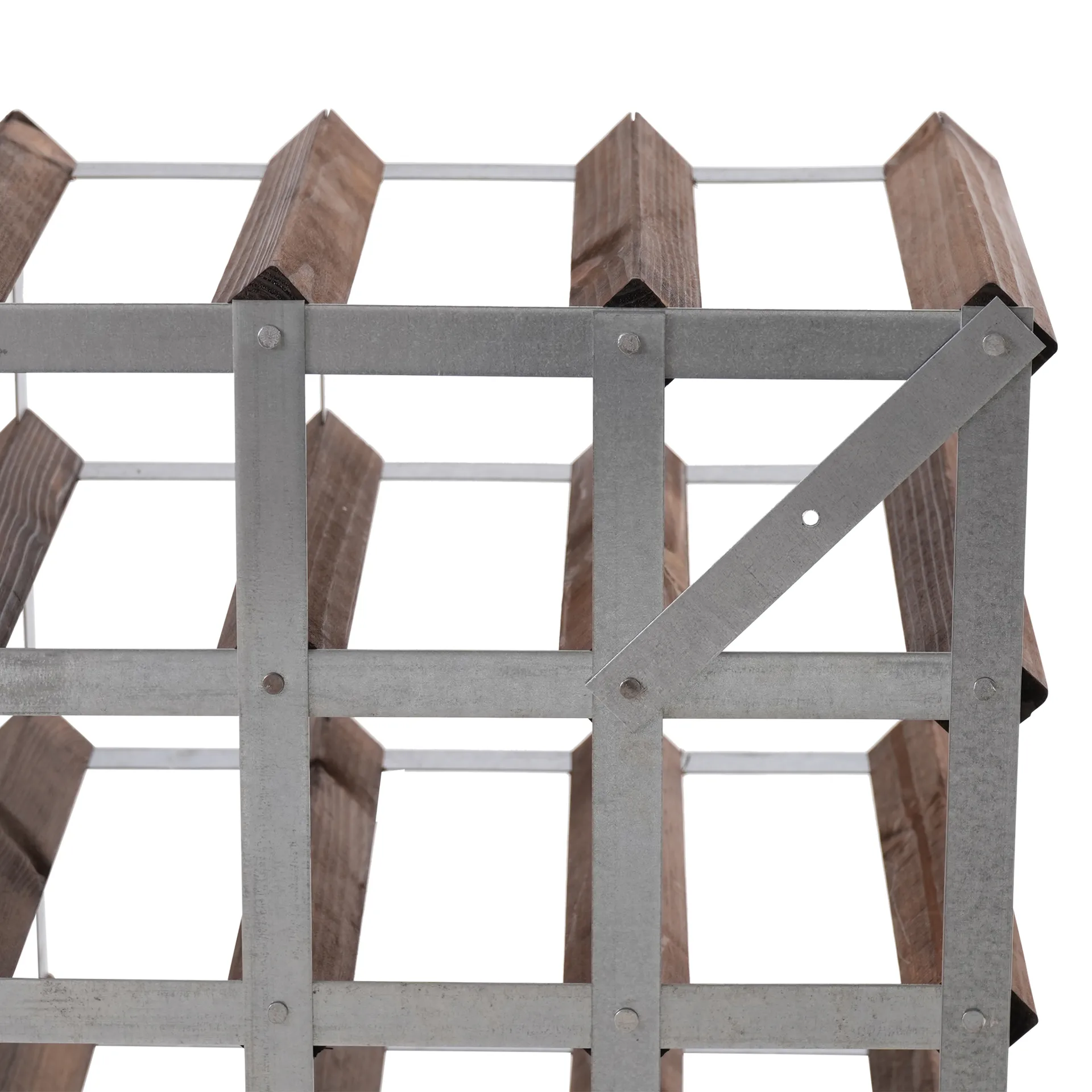 The Swedish Wine Rack Factory wine rack assembled, 16 bottles-dark pine The Swedish Wine Rack Factory