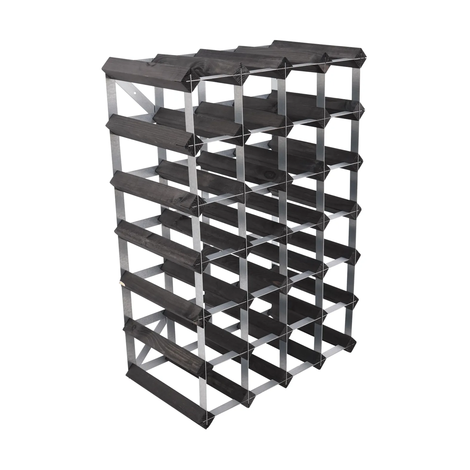 The Swedish Wine Rack Factory wine rack assembled, 30 bottles-black pine The Swedish Wine Rack Factory