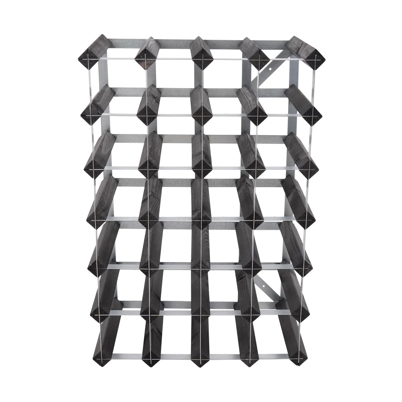 The Swedish Wine Rack Factory wine rack assembled, 30 bottles-black pine The Swedish Wine Rack Factory