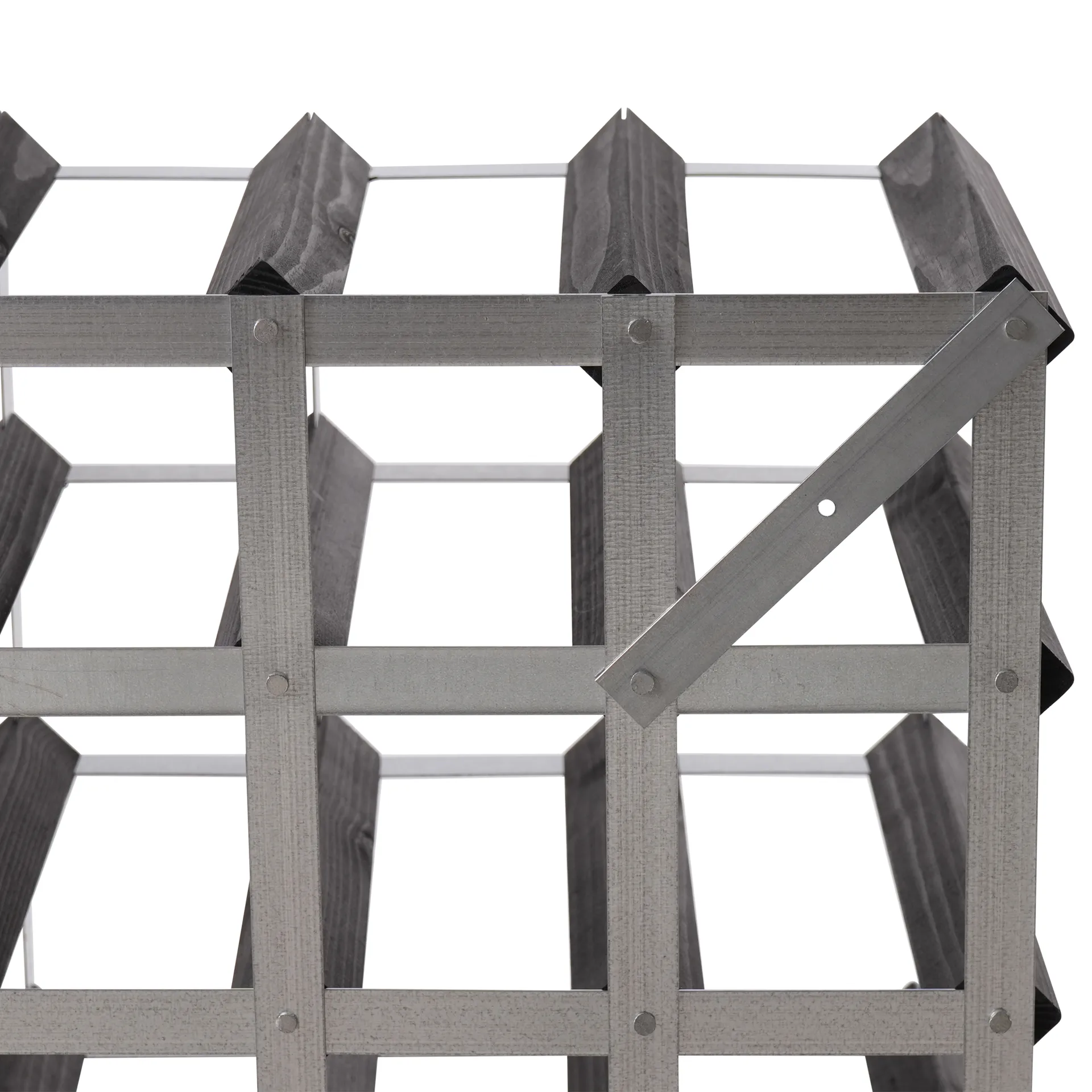 The Swedish Wine Rack Factory wine rack assembled, 30 bottles-black pine The Swedish Wine Rack Factory