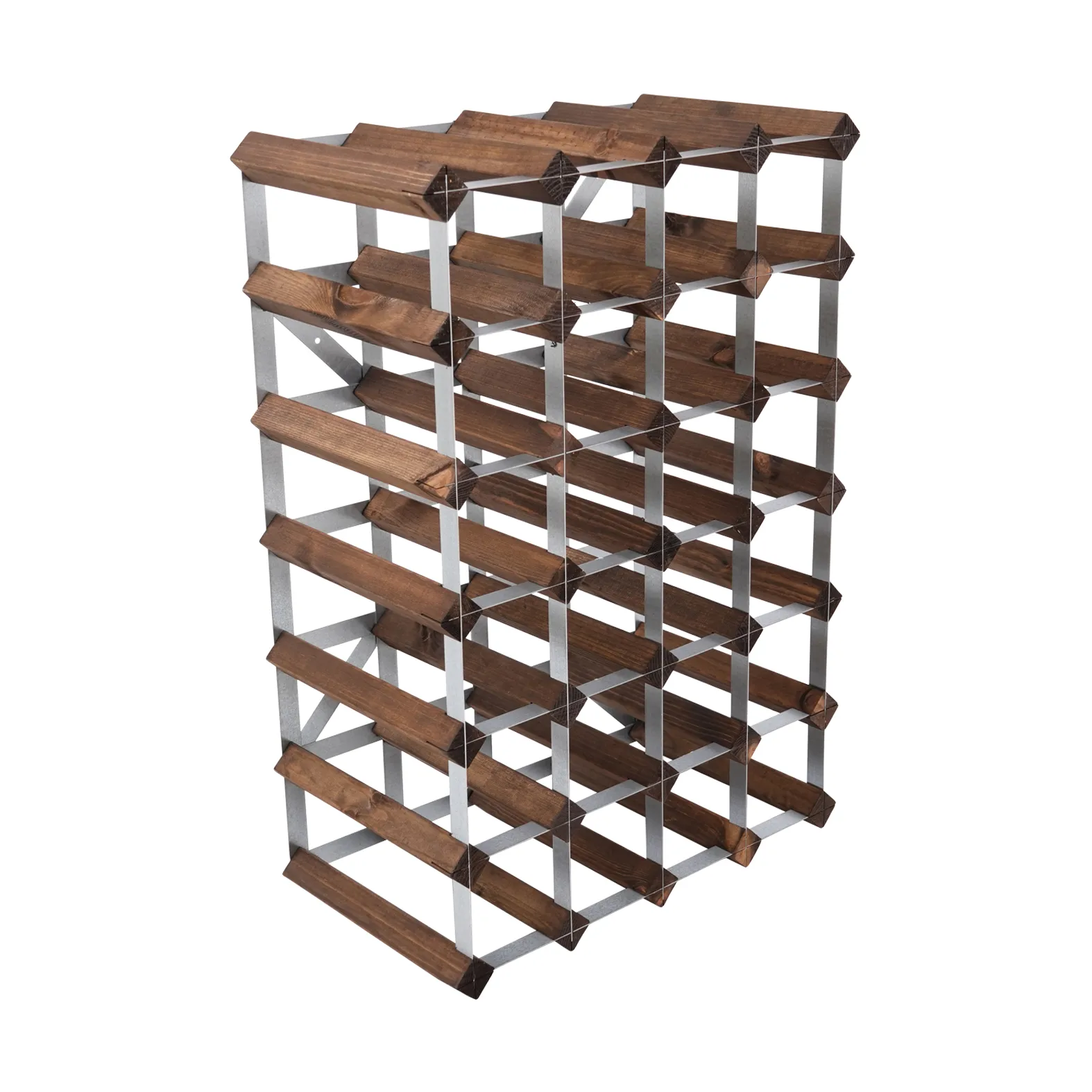 The Swedish Wine Rack Factory wine rack assembled, 30 bottles-dark pine The Swedish Wine Rack Factory