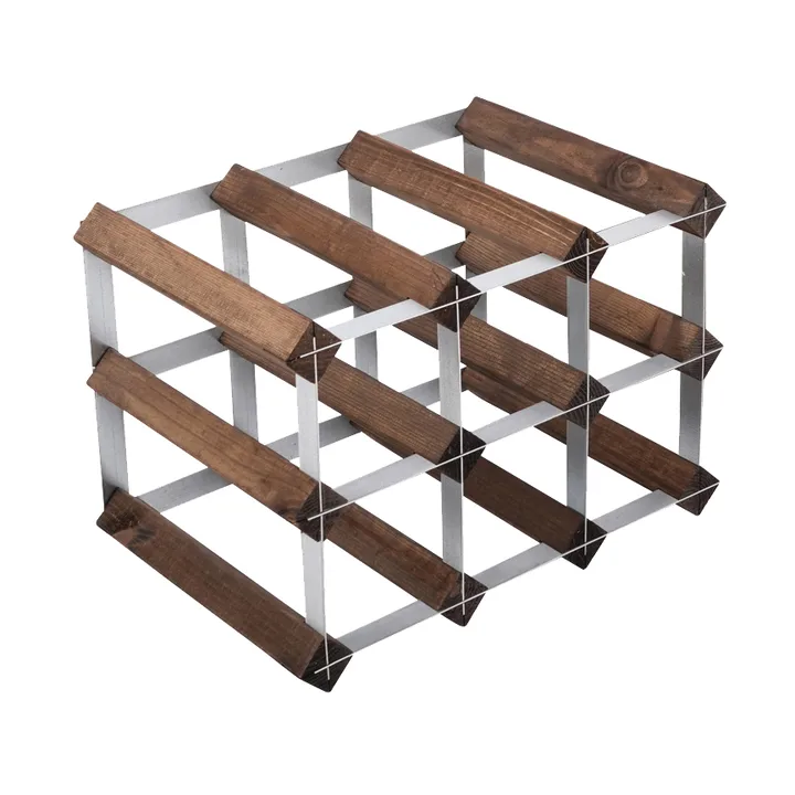 The Swedish Wine Rack Factory wine rack assembled - 9 bottles-dark pine - The Swedish Wine Rack Factory