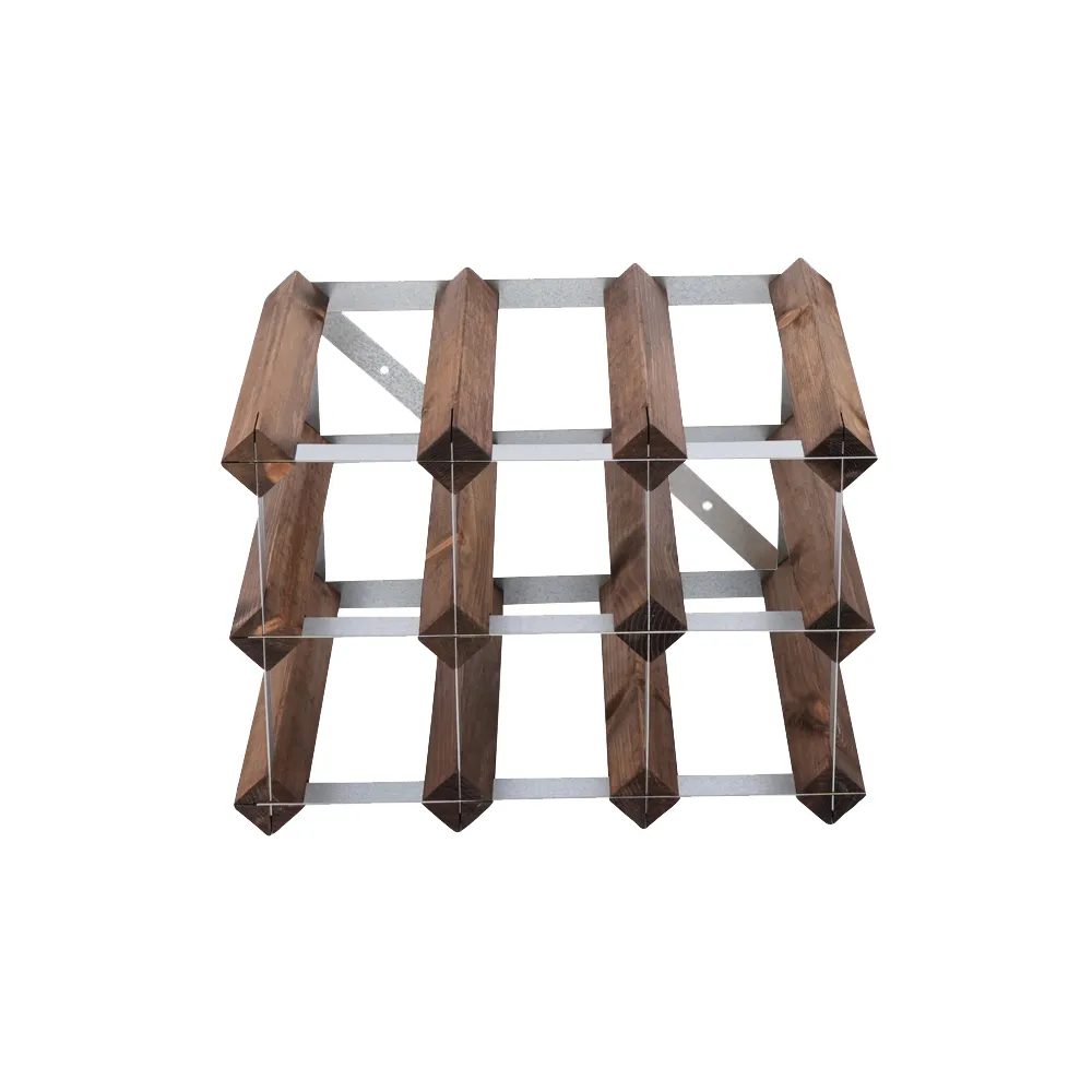 The Swedish Wine Rack Factory wine rack assembled, 9 bottles-dark pine The Swedish Wine Rack Factory