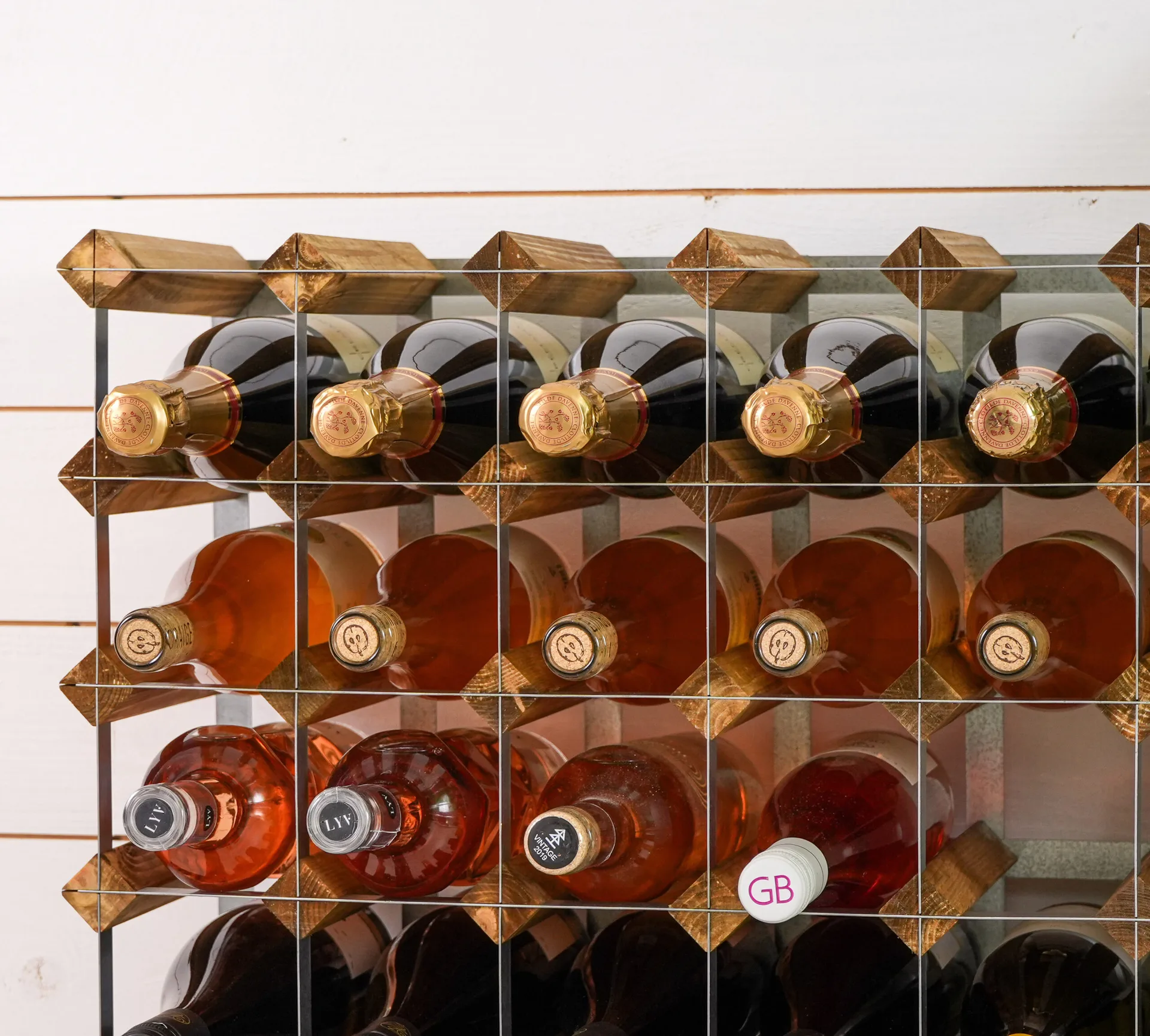 The Swedish Wine Rack Factory wine rack assembled, 9 bottles-light pine The Swedish Wine Rack Factory