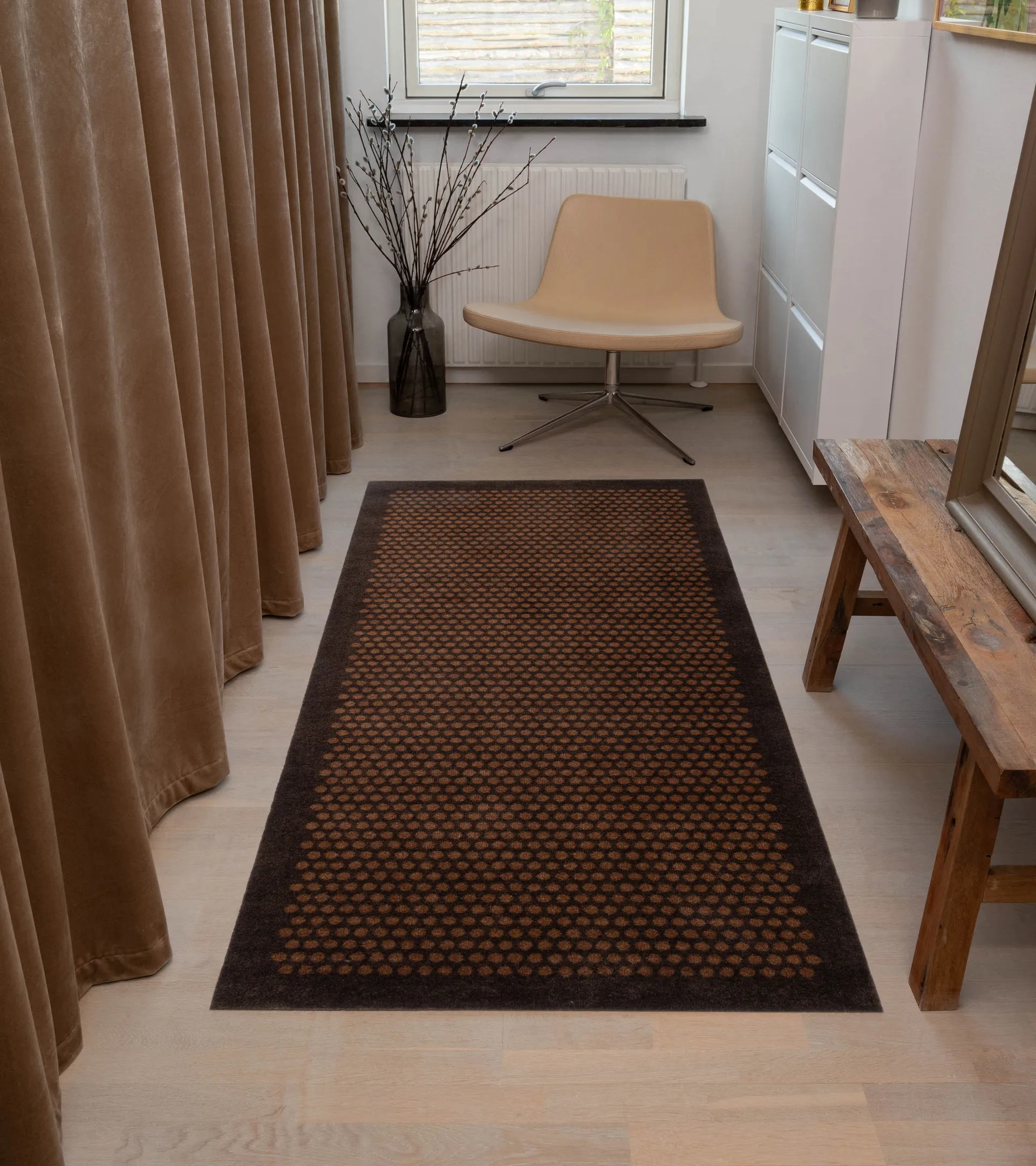 Dot hallway rug, Cognac-brown, 90x200 cm tica copenhagen