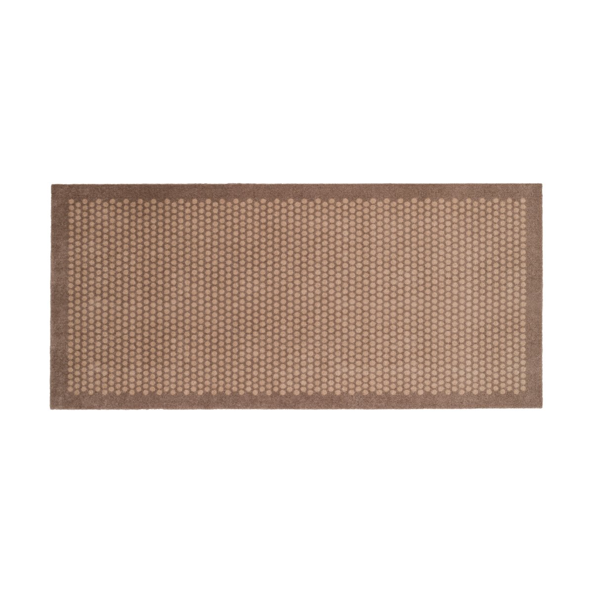 tica copenhagen Dot hallway rug Sand. 90x200 cm | Scandinavian Design | Fringe & Deep pile rugs | Beige