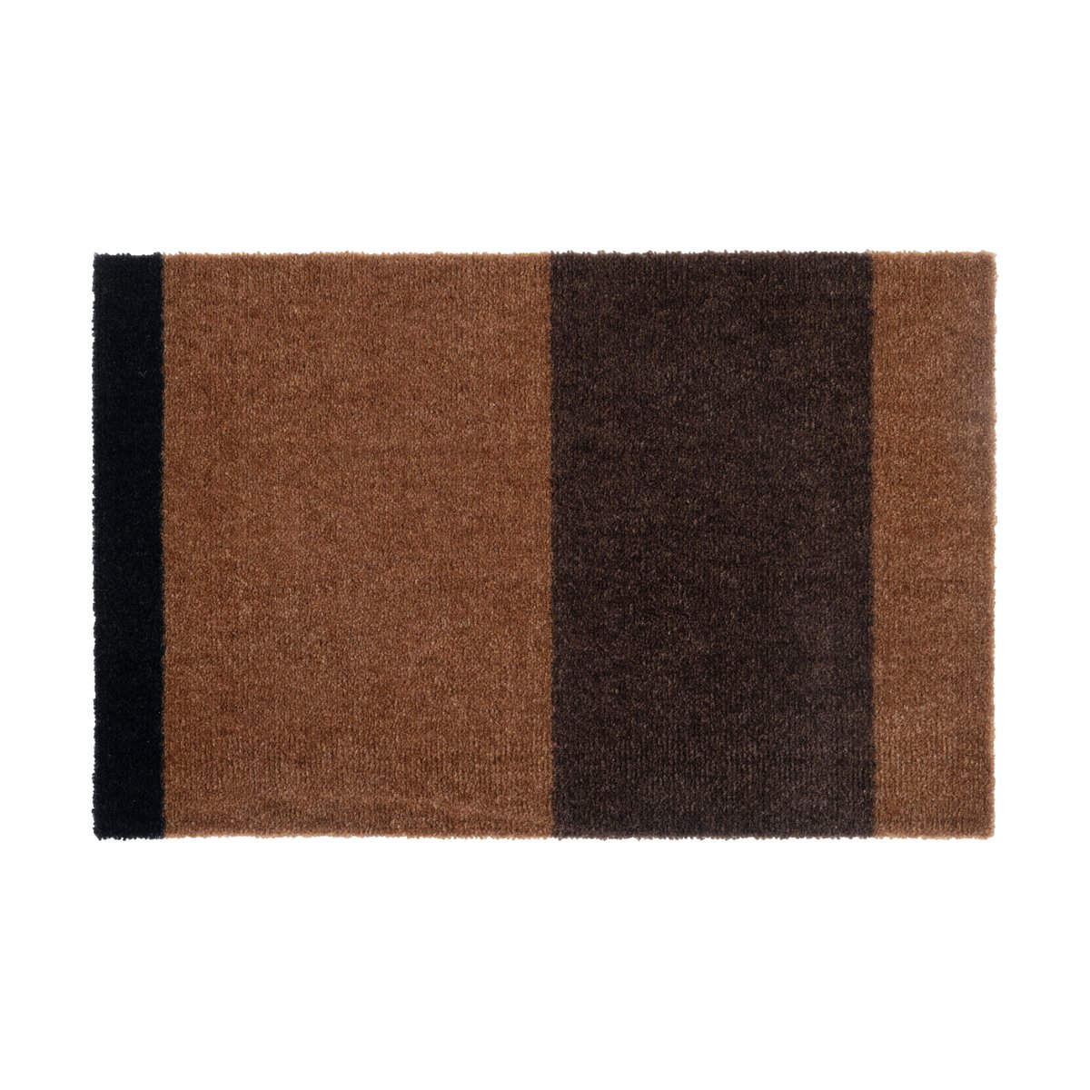 tica copenhagen Stripes by tica. horizontal. doormat Cognac-dark brown-black, 40x60 cm