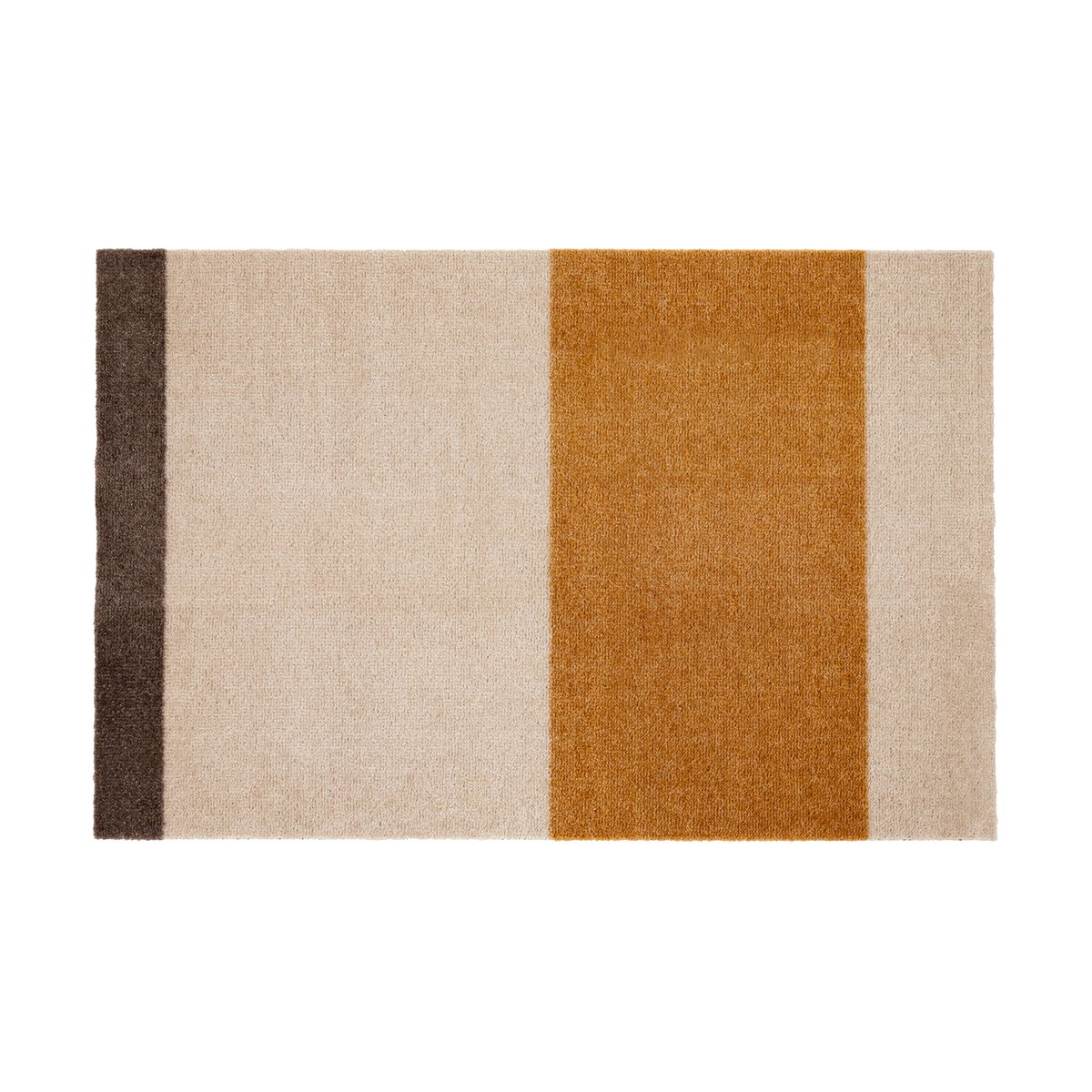 tica copenhagen Stripes by tica. horizontal. doormat Ivory-dijon-brown. 60x90 cm