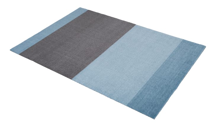 Stripes by tica. horizontal. hallway rug - Blue-steel grey. 90x130 cm - tica copenhagen