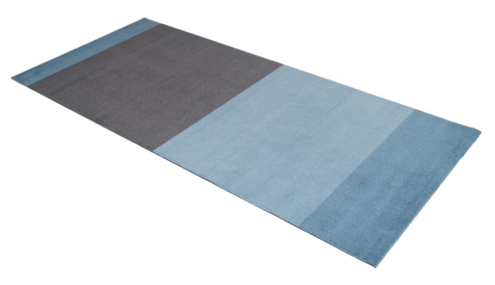 Stripes by tica. horizontal. hallway rug, Blue-steel grey. 90x200 cm tica copenhagen