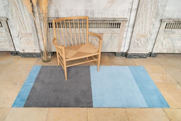 Stripes by tica. horizontal. hallway rug - Blue-steel grey. 90x200 cm - tica copenhagen