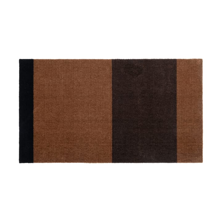 Stripes by tica. horizontal. hallway rug - Cognac-dark brown-black, 67x120 cm - Tica copenhagen