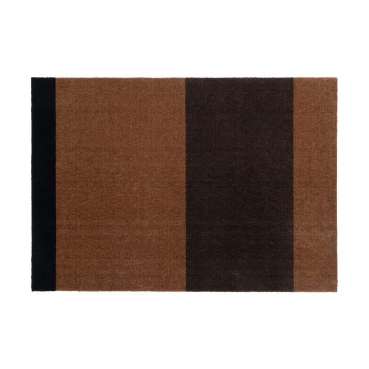 Stripes by tica. horizontal. hallway rug - Cognac-dark brown-black, 90x130 cm - Tica copenhagen