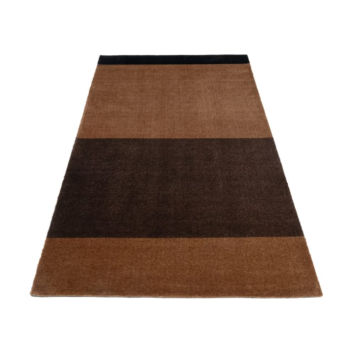 Stripes by tica. horizontal. hallway rug - Cognac-dark brown-black, 90x200 cm - Tica copenhagen