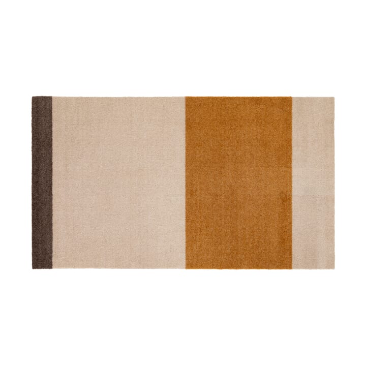 Stripes by tica. horizontal. hallway rug - Ivory-dijon-brown. 67x120 cm - Tica copenhagen