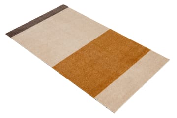 Stripes by tica. horizontal. hallway rug - Ivory-dijon-brown. 67x120 cm - tica copenhagen