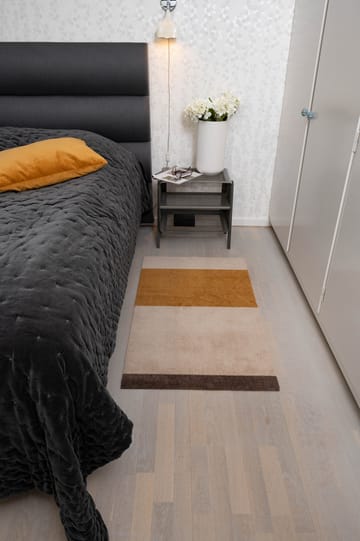 Stripes by tica. horizontal. hallway rug - Ivory-dijon-brown. 67x120 cm - tica copenhagen