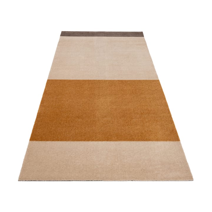 Stripes by tica. horizontal. hallway rug - Ivory-dijon-brown. 90x200 cm - Tica copenhagen