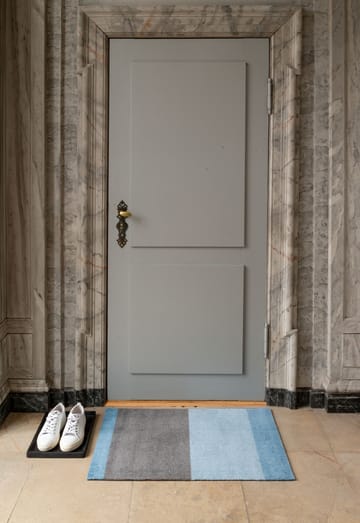 Stripes doormat horizontal - Blue-steel grey. 60x90 cm - tica copenhagen