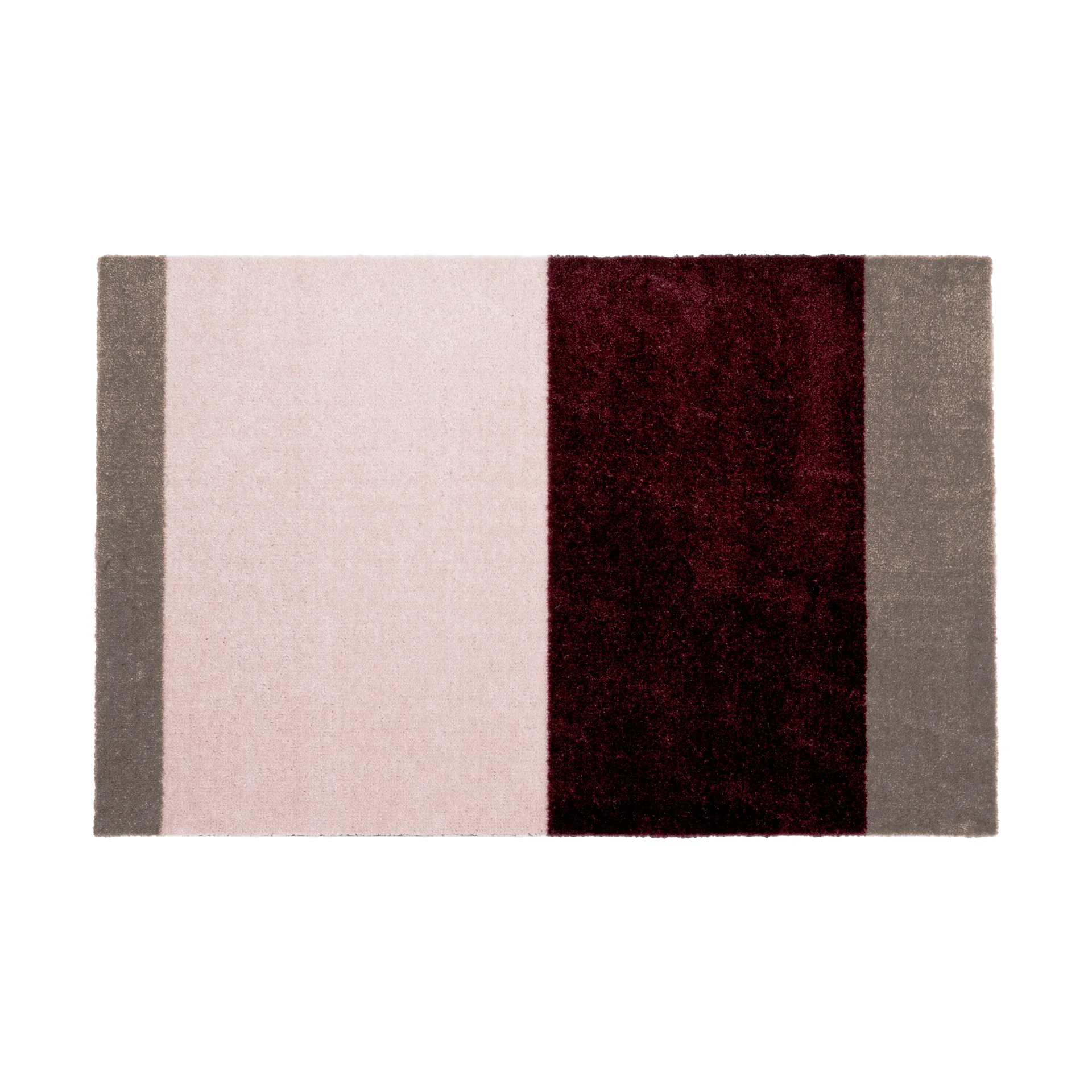 Stripes doormat horizontal, Bordeaux-rose-sand, 60x90 cm tica copenhagen