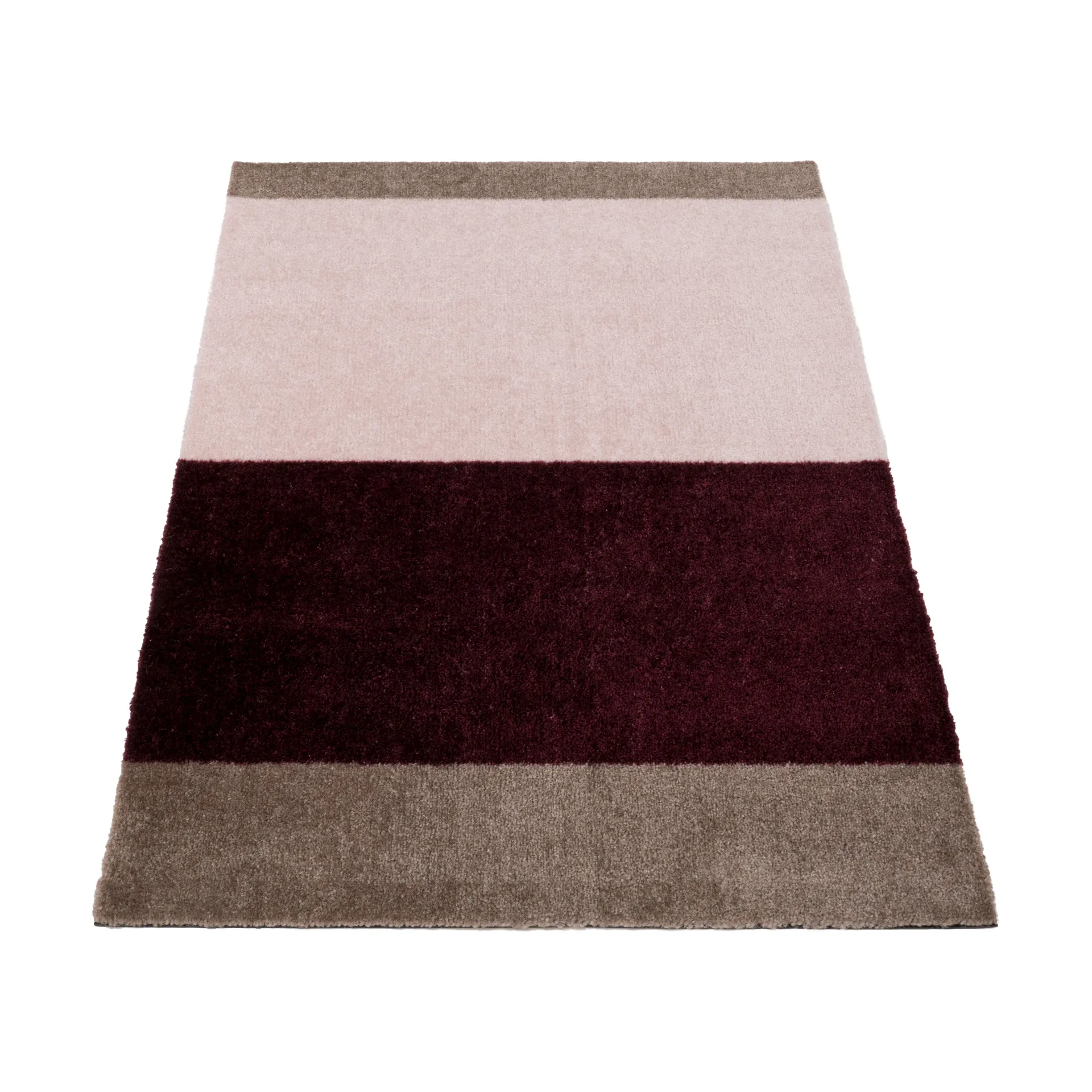 Stripes doormat horizontal, Bordeaux-rose-sand, 60x90 cm tica copenhagen