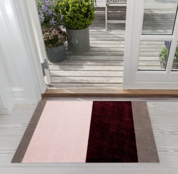 Stripes doormat horizontal - Bordeaux-rose-sand, 60x90 cm - tica copenhagen