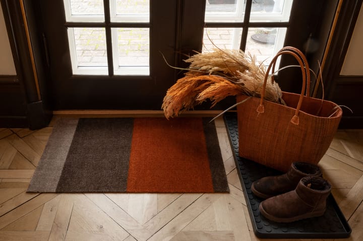 Stripes doormat horizontal, Brown-terracotta. 60x90 cm tica copenhagen