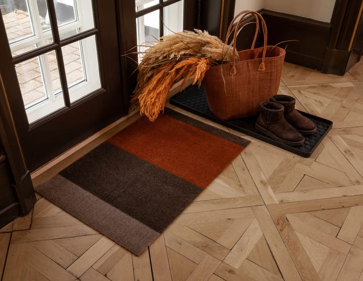 Stripes doormat horizontal, Brown-terracotta. 60x90 cm tica copenhagen