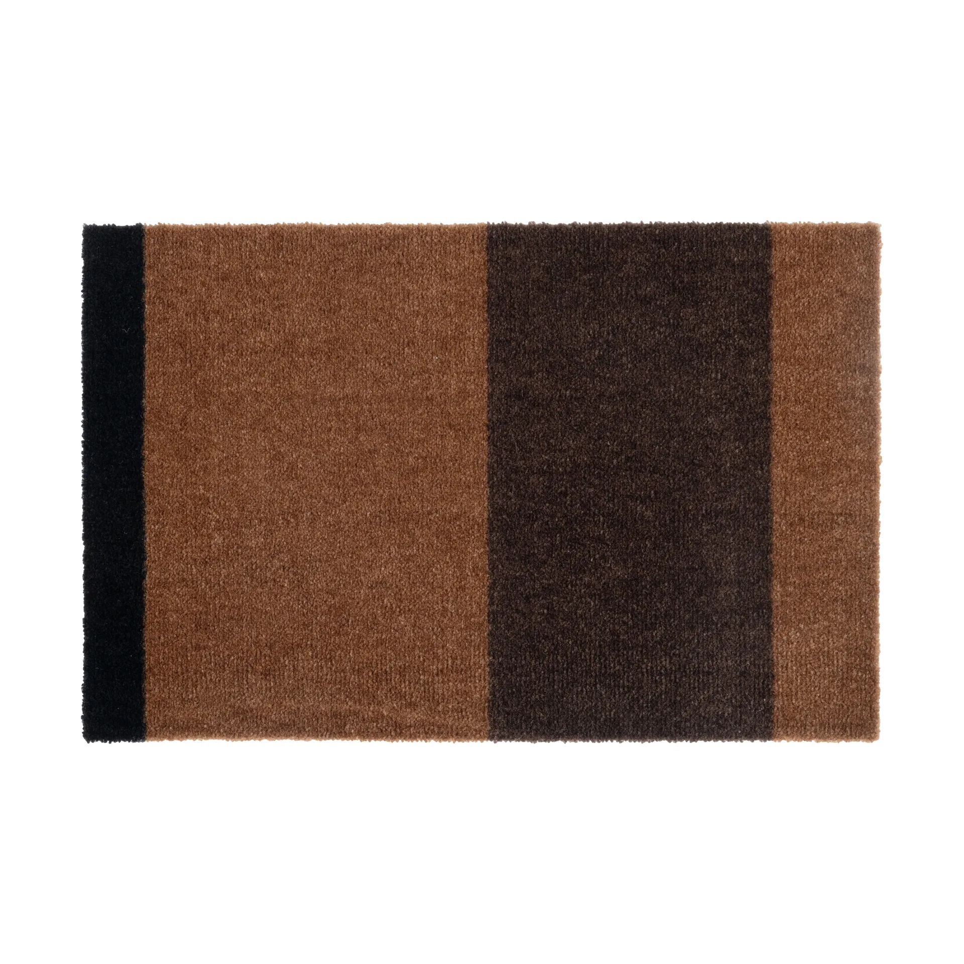 Stripes doormat horizontal, Cognac-dark brown-black, 40x60 cm tica copenhagen
