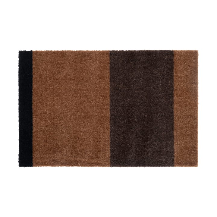 Stripes doormat horizontal - Cognac-dark brown-black, 40x60 cm - Tica copenhagen